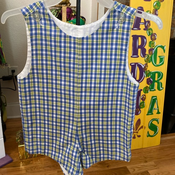 Banbury Cross Infant Boys plaid Shortall size 9M - Picture 1 of 7